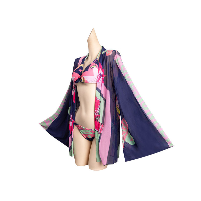 Cyberpunk Edgerunner-Rebecca Cosplay Costume Original Design Swimsuit Cloak Outfits