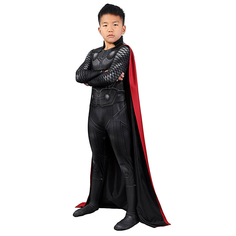 Kids Avengers: Infinity War Thor Cosplay Costume Jumpsuit Cloak Outfits Halloween Carnival Suit