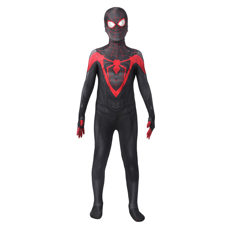 Kids Children Spiderman Miles Morales Cosplay Costume Outfits Halloween Carnival Suit