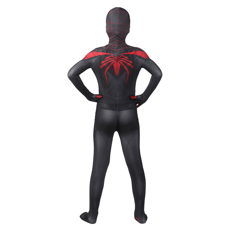 Kids Children Spiderman Miles Morales Cosplay Costume Outfits Halloween Carnival Suit