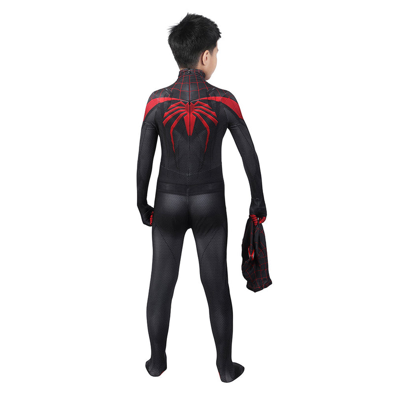 Kids Children Spiderman Miles Morales Cosplay Costume Outfits Halloween Carnival Suit