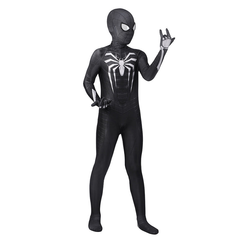 Kids Children Venom X Spider-Man Miles Morales Cosplay Costume Jumpsuit Outfits Halloween Carnival Suit