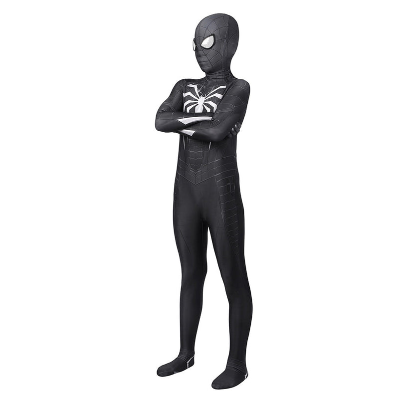 Kids Children Venom X Spider-Man Miles Morales Cosplay Costume Jumpsuit Outfits Halloween Carnival Suit