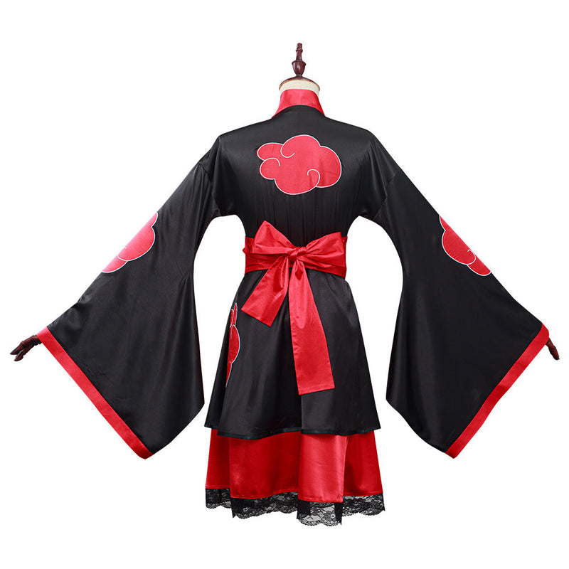 NARUTO Akatsuki Kimono Dress Outfits Halloween Carnival Suit Cosplay Costume