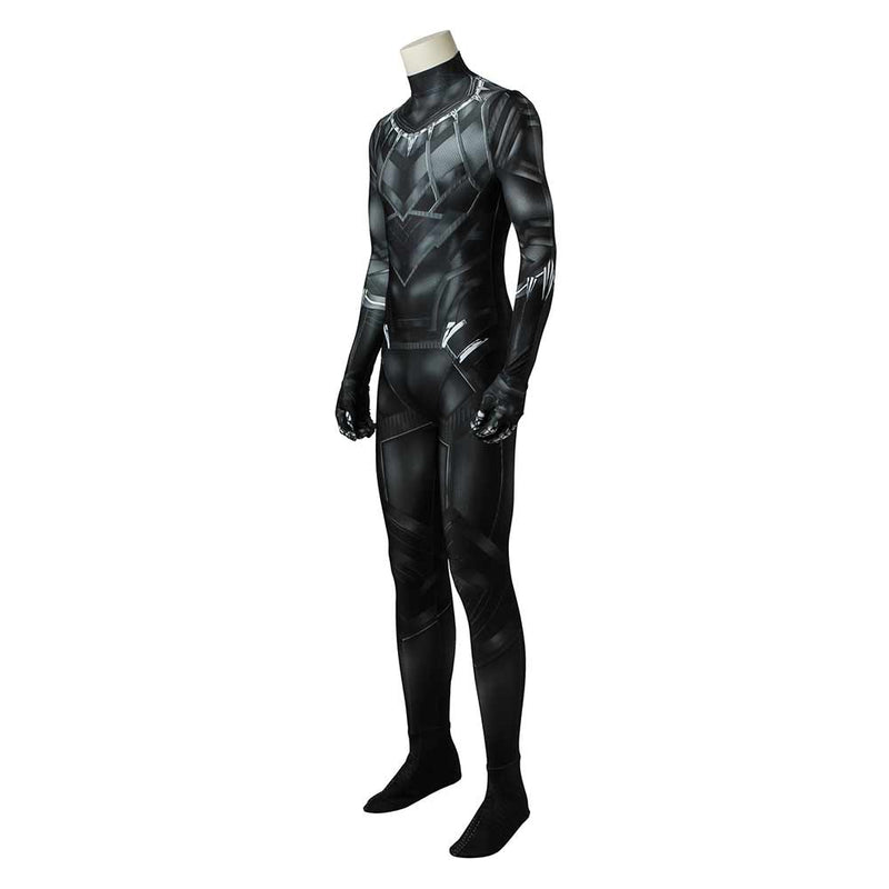 Captain America: Civil War Black Panther T‘Challa Cosplay Costume Jumpsuit Outfits Halloween Carnival Suit