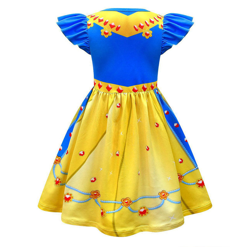 Children Girls Snow White Cosplay Costume Dress Bag Outfits