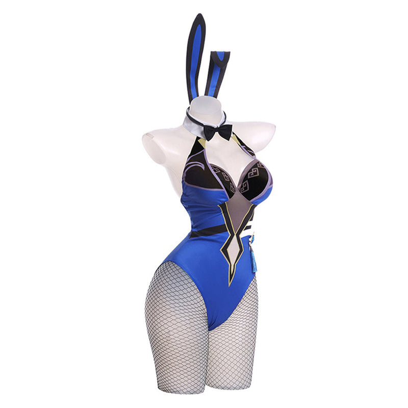 Genshin Impact Yelan Cosplay Costume Bunny Girls Jumpsuit Outfits Halloween Carnival Suit