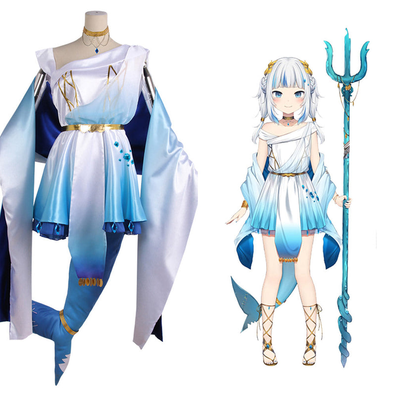 Vtuber Gawr Gura Cosplay Costume Outfits Halloween Carnival Suit