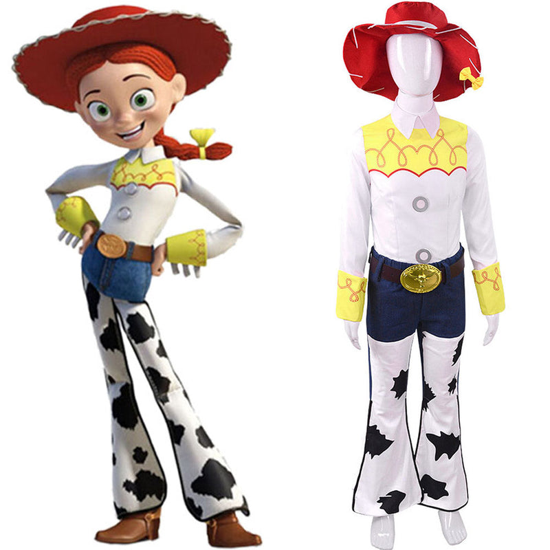 Kids Children Toy Story Jessie Cosplay Costume Outfits Halloween Carnival Suit