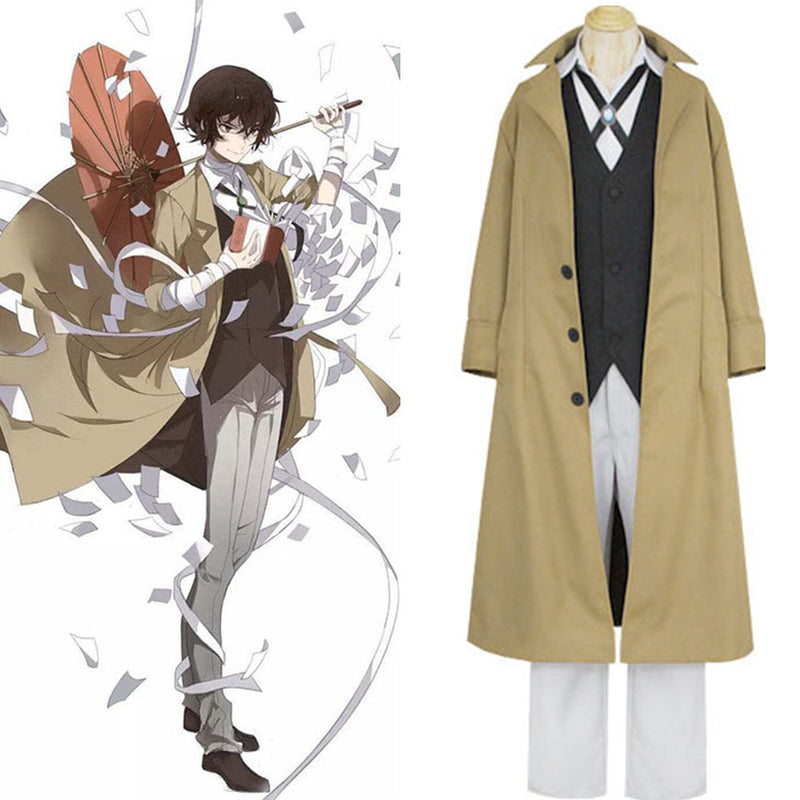 Bungo Stray Dogs Dazai Osamu Cosplay Costume Outfits Halloween Carnival Suit