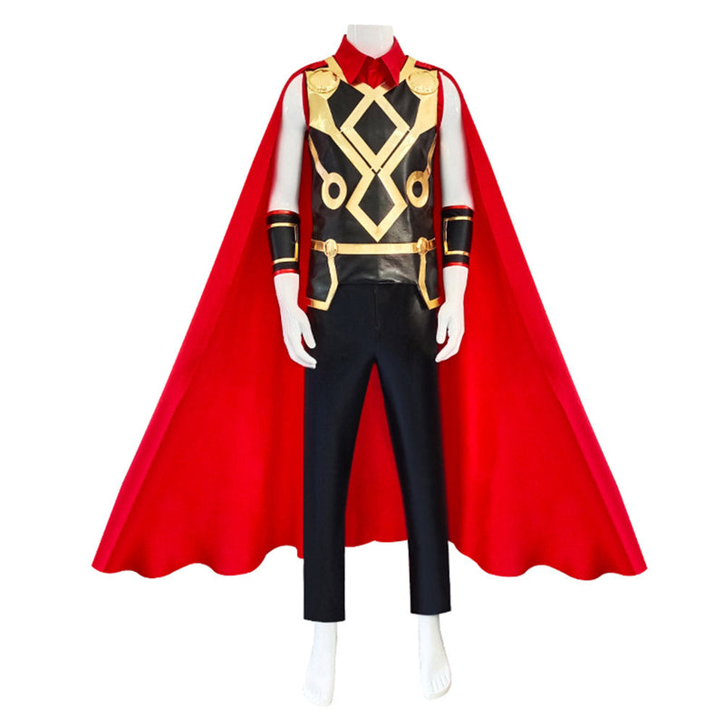 What If Thor Cosplay Costume Shirt Pants Cloak Outfits Halloween Carnival Suit