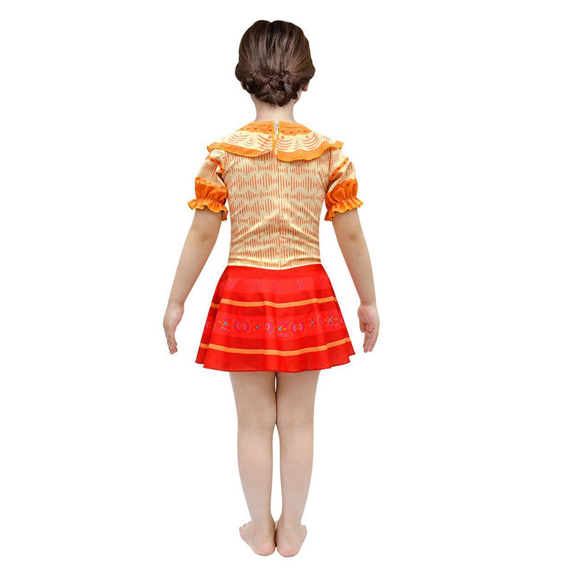 Kids Girls Encanto Dolors Swimsuit Jumpsuit Outfits Halloween Carnival Suit