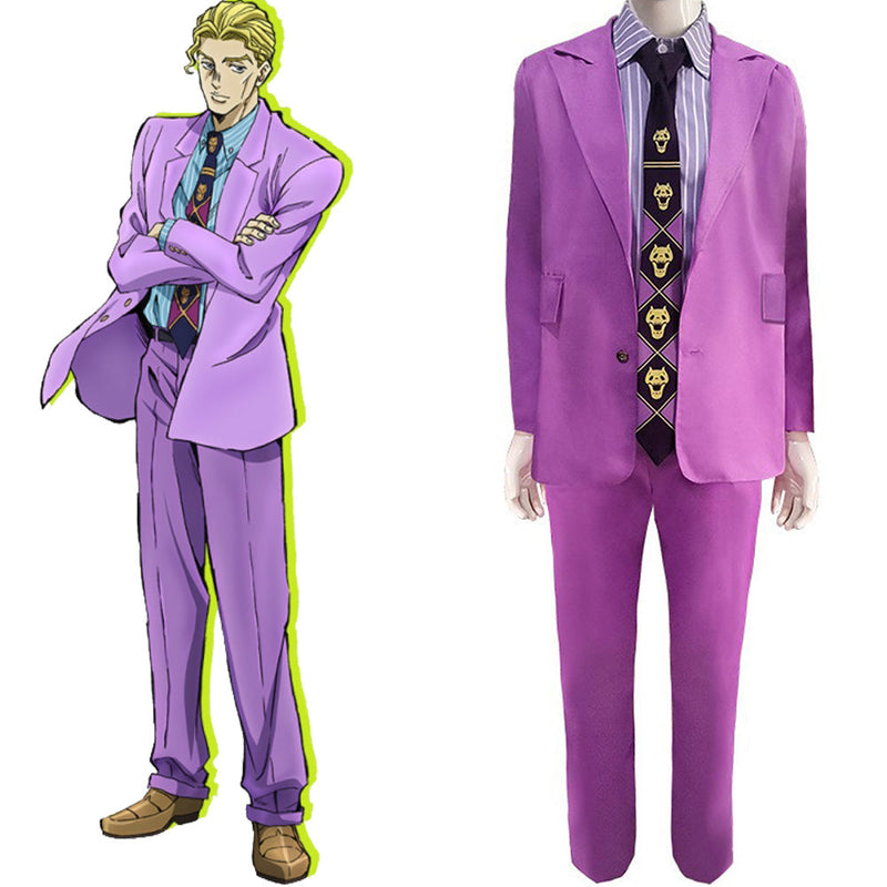 JoJo‘s Bizarre Adventure Kira Yoshikage Cosplay Costume Outfits Halloween Carnival Suit