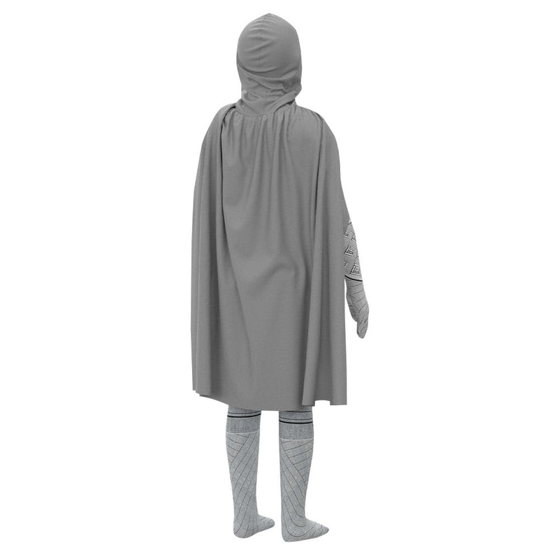 Kids Children Moon Knight Marc Spector Cosplay Costume Jumpsuit Outfits