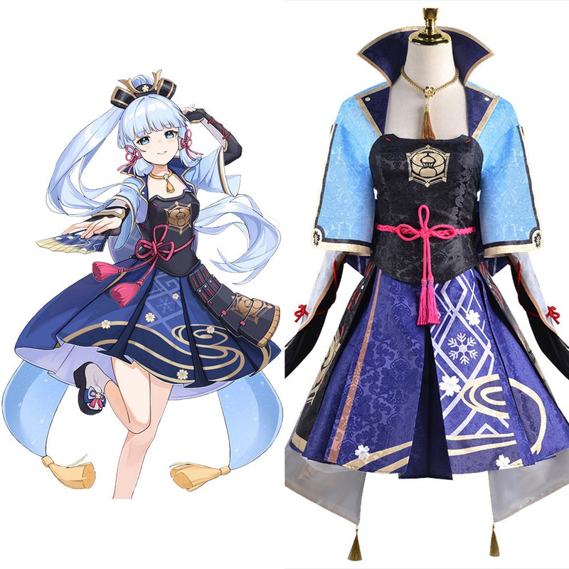 Genshin Impact Kamisato Ayaka Cosplay Costume Outfits Halloween Carnival Suit