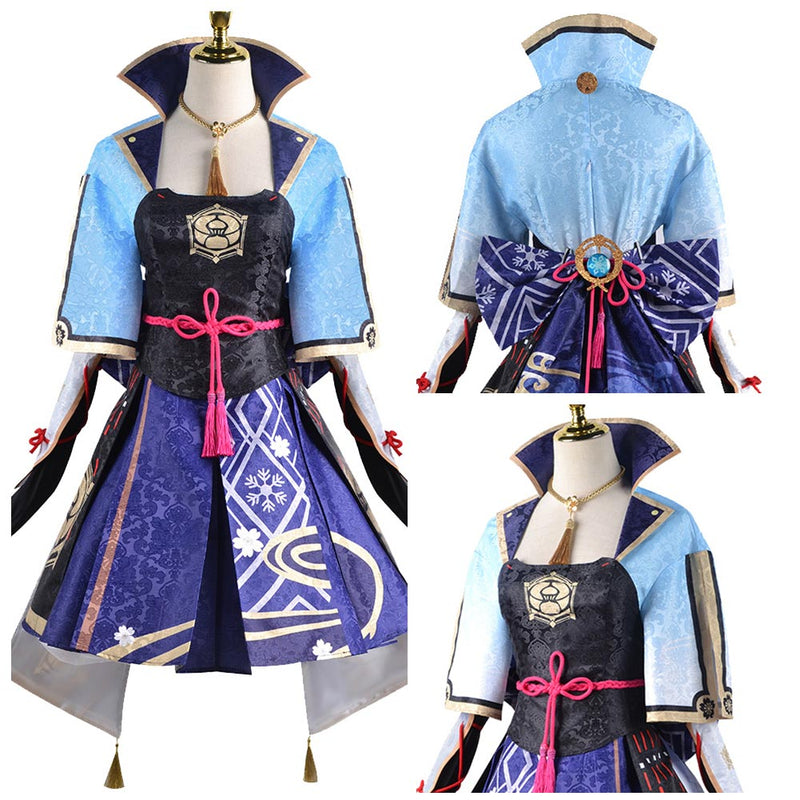 Genshin Impact Kamisato Ayaka Cosplay Costume Outfits Halloween Carnival Suit