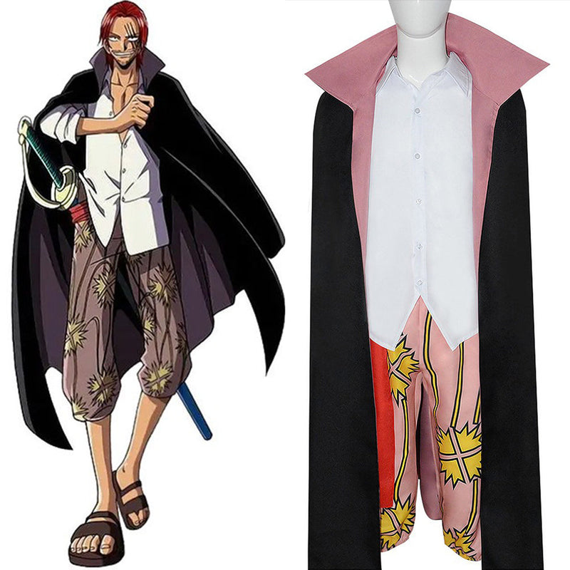 One Piece Shanks Cosplay Costume Outfits Halloween Carnival Suit