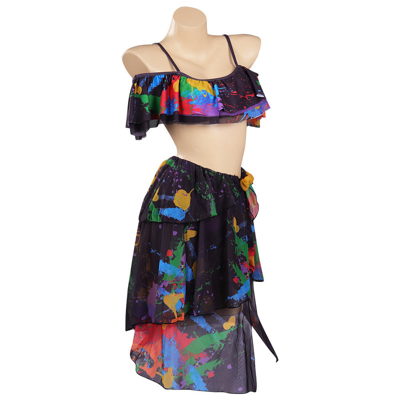 Encanto Isabela Swimsuit Cosplay Costume Beach Skirt Swimwear Outfits
