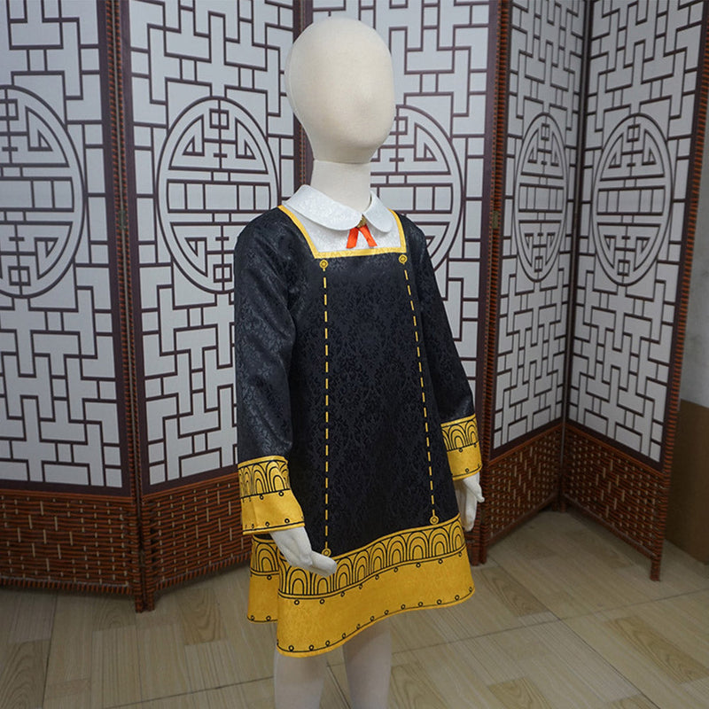 Kids Children Spy Family Anya Forger Cosplay Costume Dress Halloween Carnival Suit