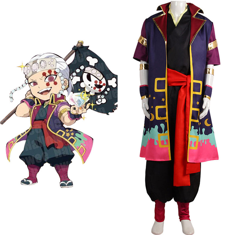 Demon Slayer Uzui Tengen Cosplay Costume Outfits Halloween Carnival Suit