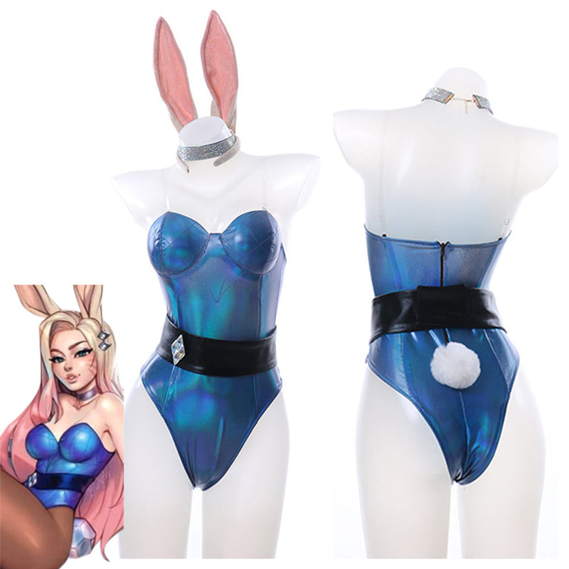 League of Legends LOL KDA Groups Fox Ahri The Nine-Tailed Fox Bunny Girl Jumpsuit Outfits Halloween Carnival Suit Cosplay Costume