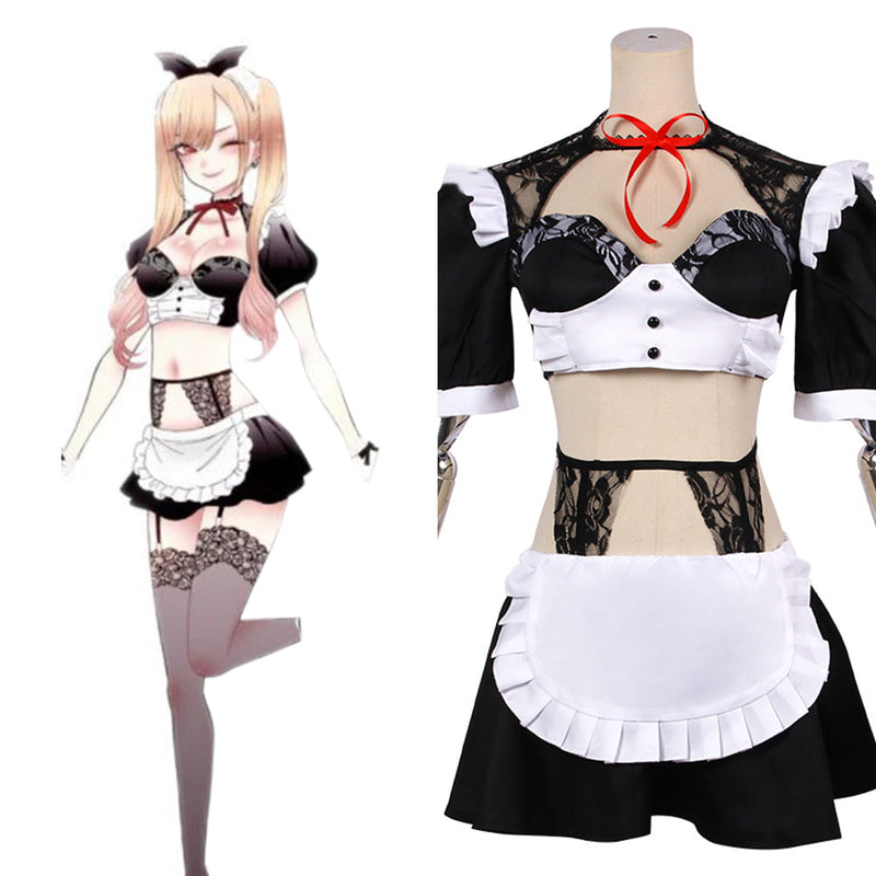 My Dress-Up Darling Kitagawa Marin Cosplay Costume Maid Dress Outfits