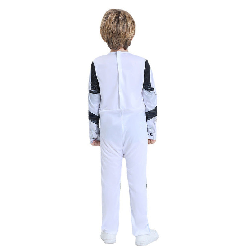 Kids Star Wars white Solider Cosplay Costume Jumpsuit  Mask Outfits Halloween Carnival Suit