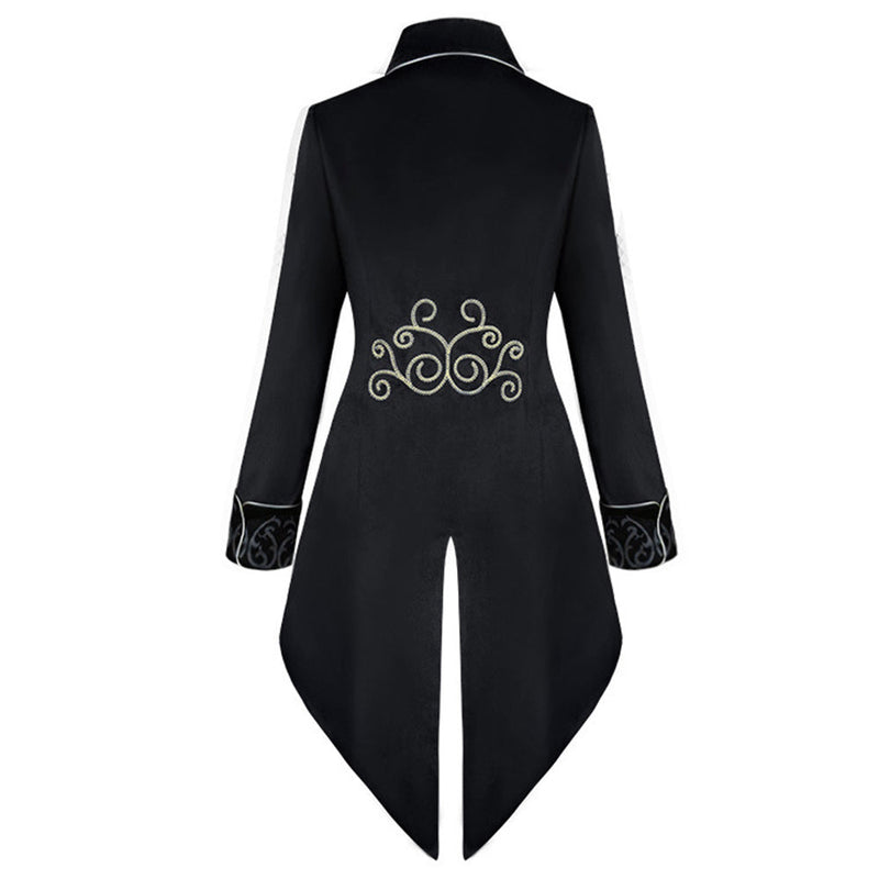 Adult Punk Retro Prince Cosplay Tuxedo Costume Long Trench Coat Party Uniform Jacket