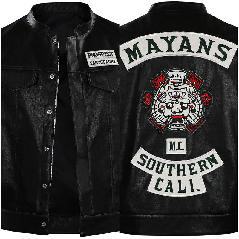 Mayans M.C. Season 3- Ezekiel Reyes Vest Halloween Carnival Suit Cosplay Costume