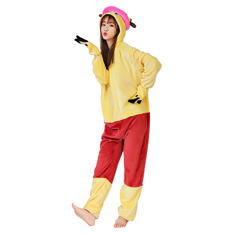 Anime One piece ·Chopper Pajama Adult Unisex Onesies Polyester Sleepwear Pyjamas Halloween Carnival Costume Cosplay Costume