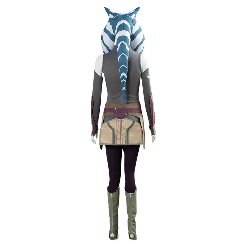 Star Wars Rebels Ahsoka Tano Women Dress Outfit Halloween Carnival Costume Cosplay Costume