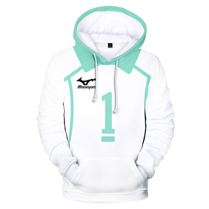 Unisex Oikawa Tooru Cosplay Hoodies Haikyuu!! Pullover 3D Print Jacket Sweatshirt