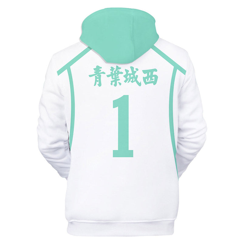 Unisex Oikawa Tooru Cosplay Hoodies Haikyuu!! Pullover 3D Print Jacket Sweatshirt