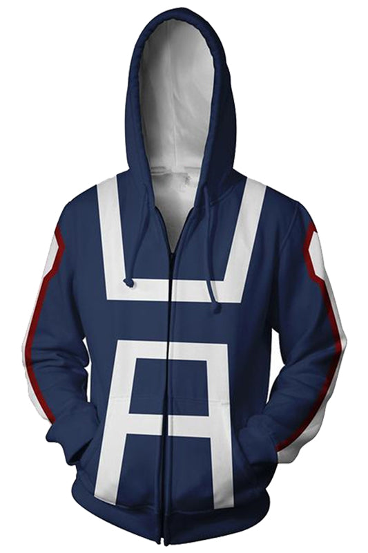 My Hero Academia Boku no Hero School Training Uniform Zip Up Hoodie Unisex