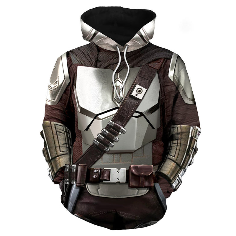 Unisex Star Wars The Mandalorian Pullover Hoodies Cosplay Casual Coat Streetwear