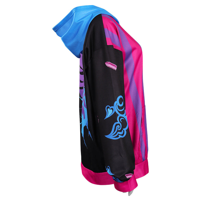 Arcane: League of Legends Jinx LOL Hoodie Hooded Sweatshirt Cosplay Costume