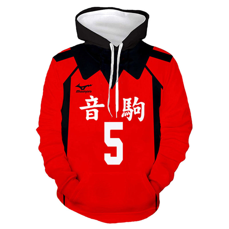 Unisex Haikyuu!! Nekoma High School Kozume Kenma Cosplay Hoodies Pullover Jacket Sweatshirt