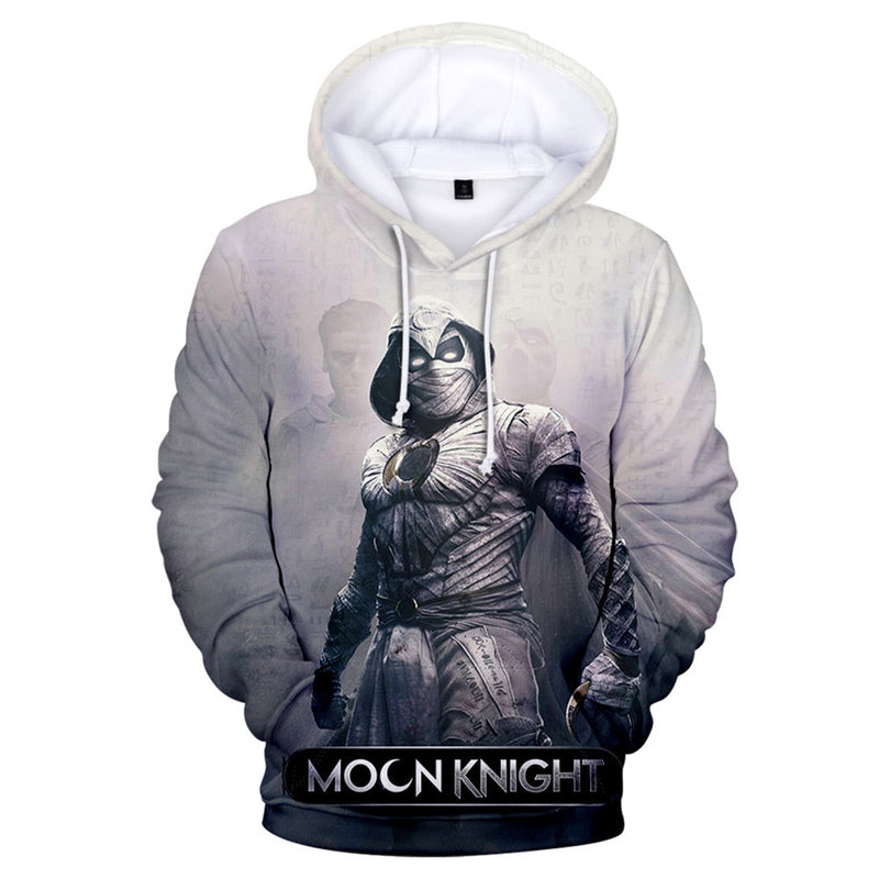 Men Women Moon Knight Cosplay Hoodie 3D Printed Hooded Sweatshirt