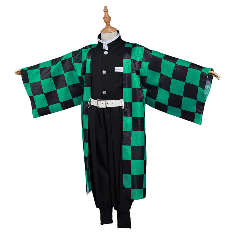 Demon Slayer: Kimetsu no Yaiba Kamado Tanjirou Kids Children Kimono Cosplay Costume