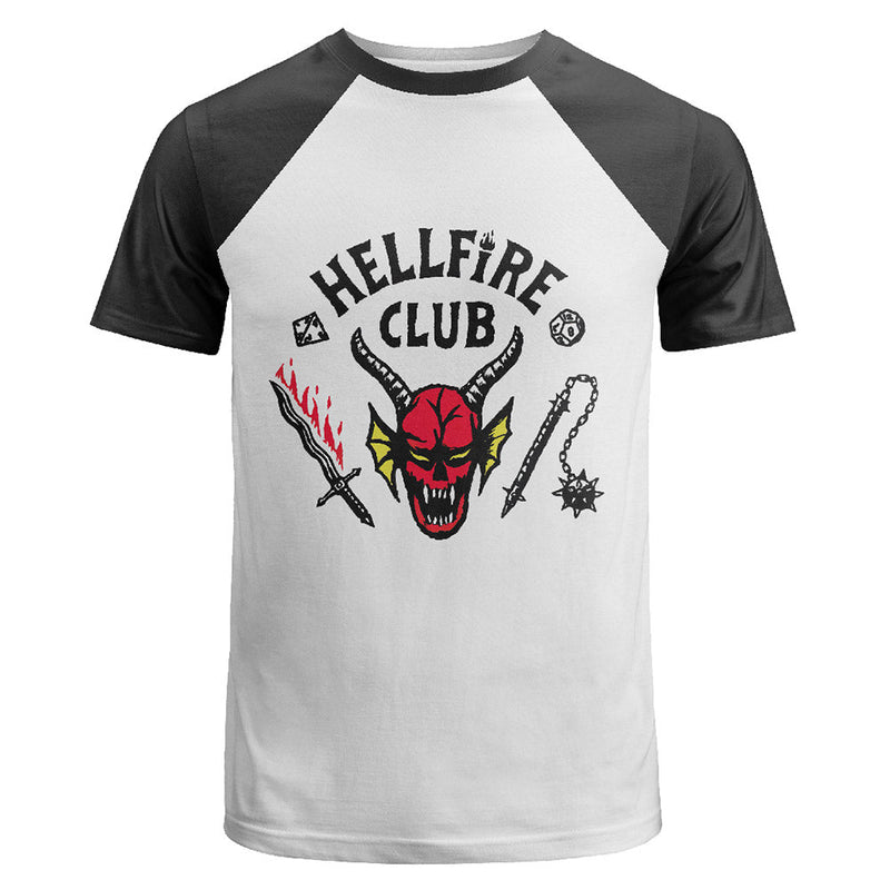 Stranger Things 4 Eddie Munson The Hellfire Club Cosplay Costume Short Sleeve T-shirt