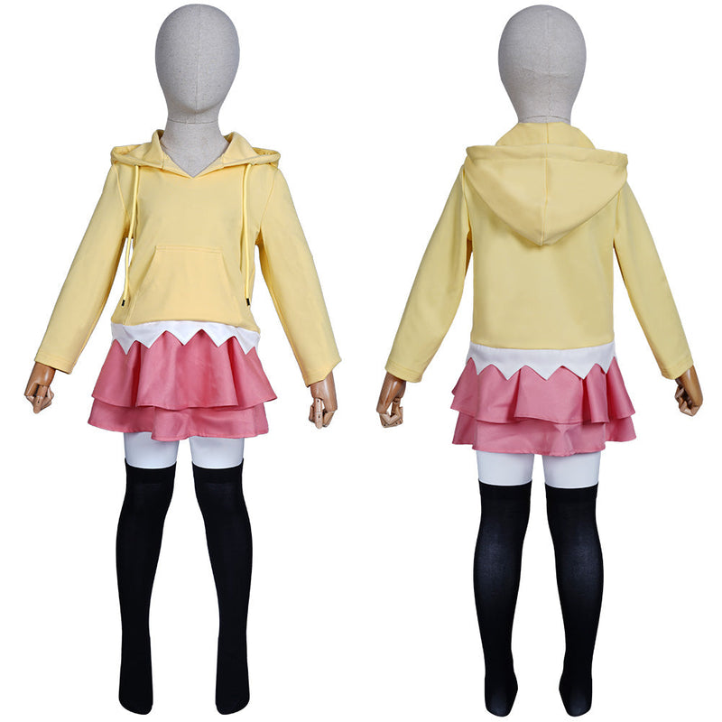 Kids Children NARUTO Uzumaki Himawari Outfits Halloween Carnival Suit Cosplay Costume