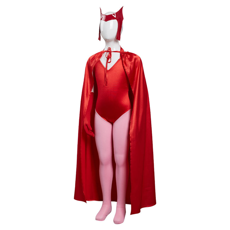 WandaVision Scarlet Witch Wanda Maximoff Costume for Kids Children Cosplay Costume