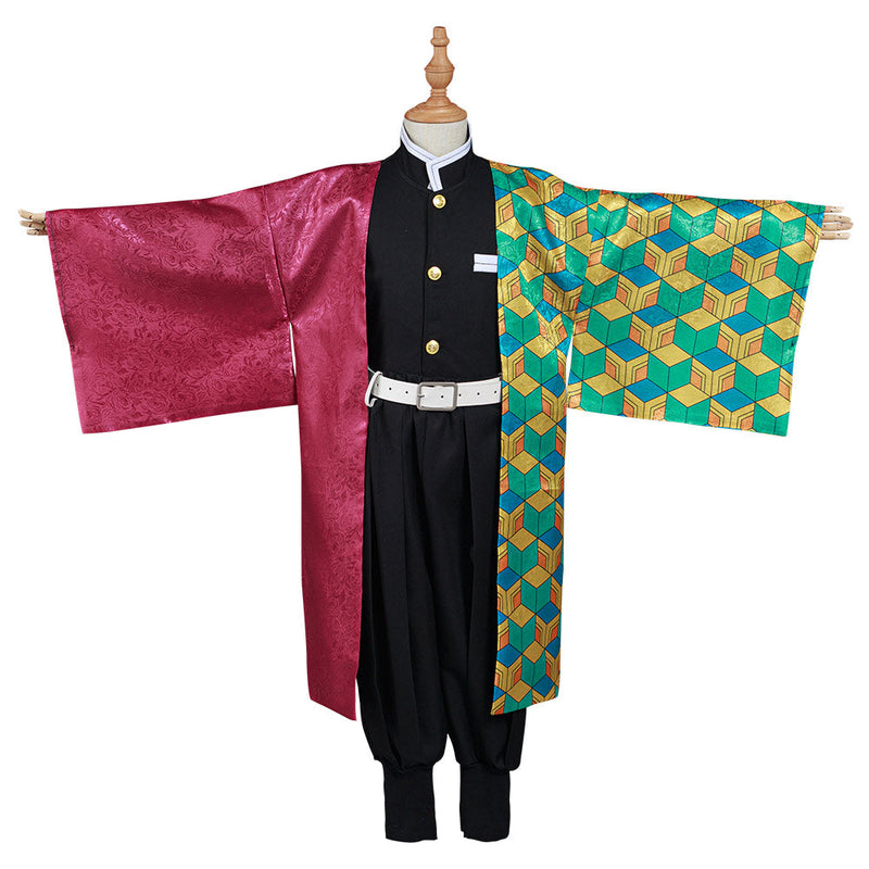 Demon Slayer: Kimetsu no Yaiba Tomioka Giyuu Kids Children Costume Halloween Cosplay Costume