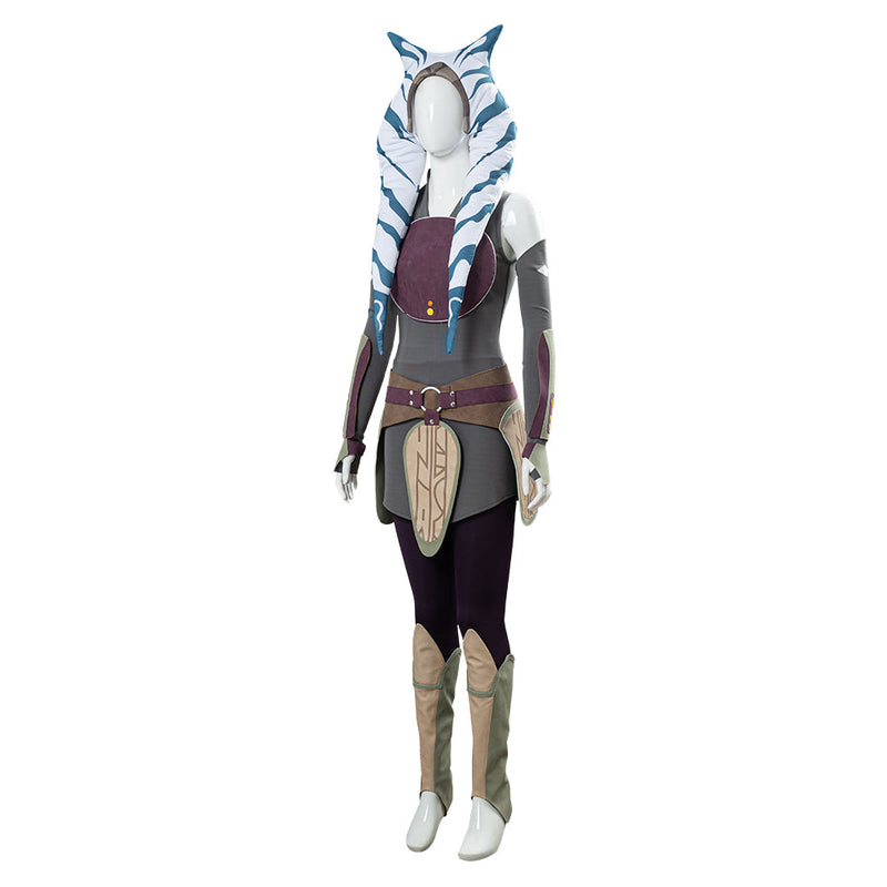 Star Wars Rebels Ahsoka Tano Women Dress Outfit Halloween Carnival Costume Cosplay Costume