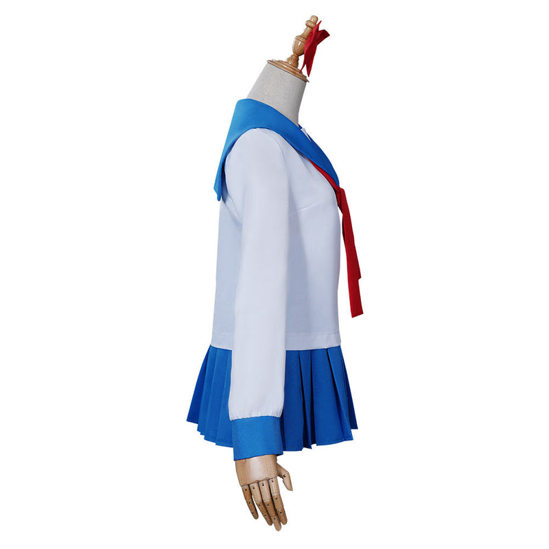 Poputepipikku Pop Team Epic Popuko Pipimi Blue Uniform Skirt Outfits Halloween Carnival Suit Cosplay Costume