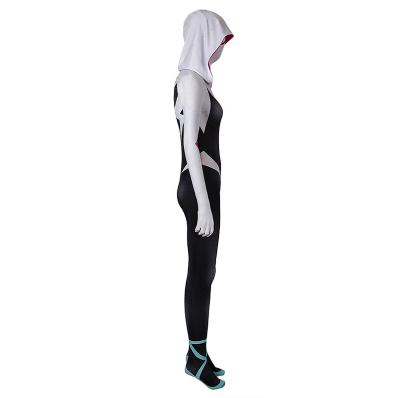 Spider-Man: Into the Spider-Verse Gwen Stacy Jumpsuit Halloween Carnival Suit Cosplay Costume