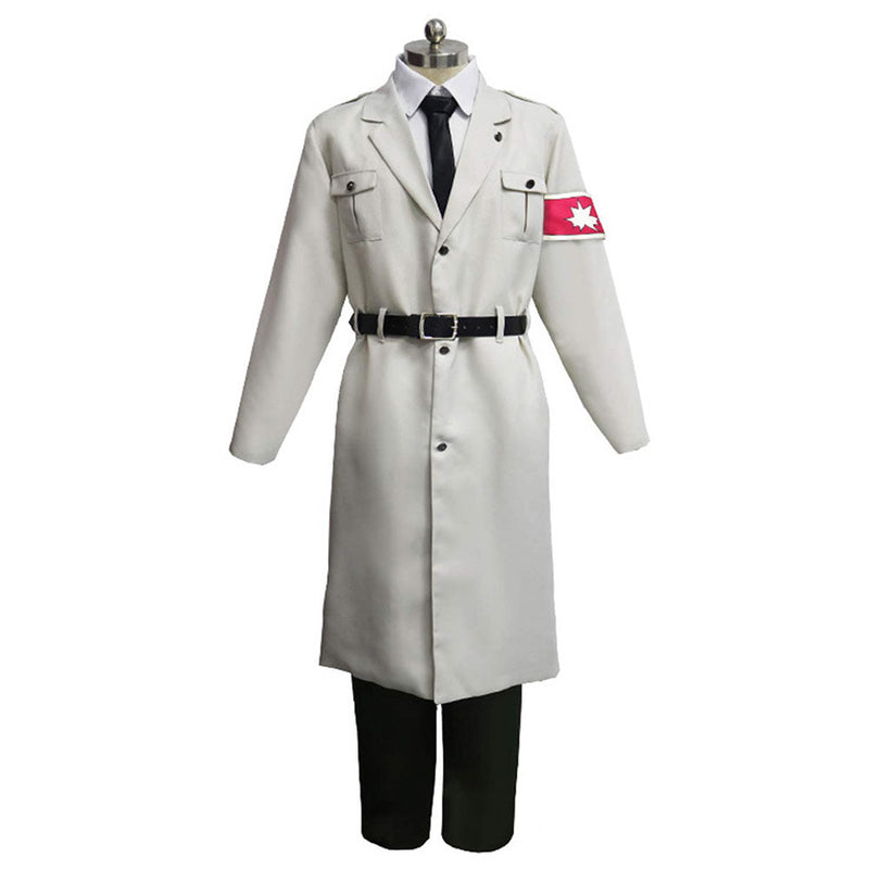 Attack on Titan Shingeki no Kyojin S4 Marley Army White Uniform Outfits Halloween Carnival Suit Cosplay Costume