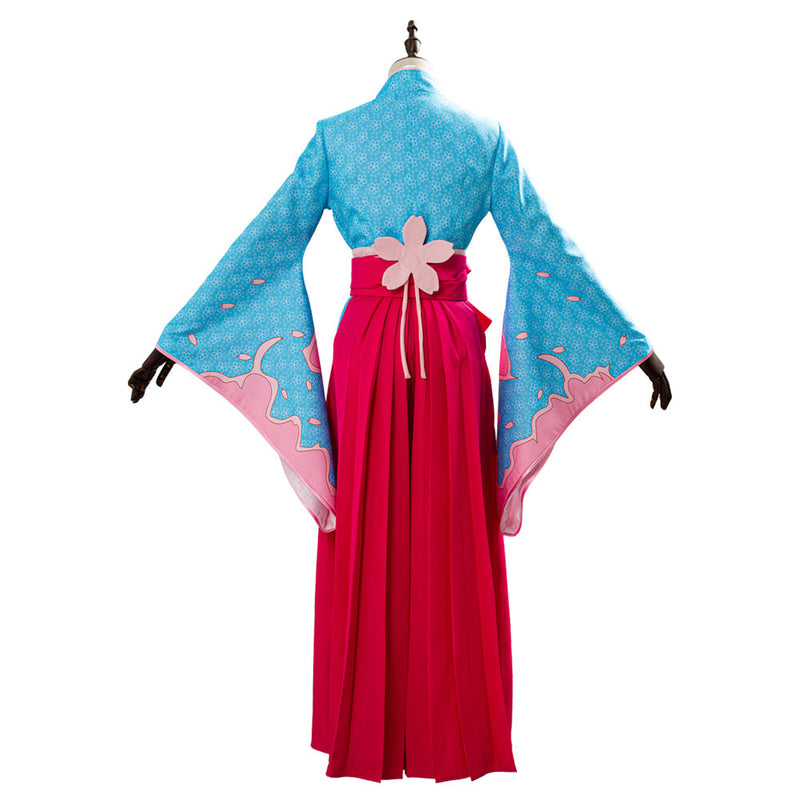 Sakura Wars Shin Sakura Taisen Sakura Amamiya Women Kimono Cosplay Costume