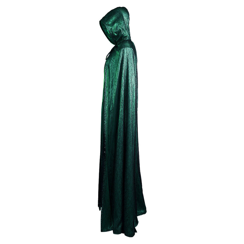 Emerald Sorceress Cloak Dress Outfits Halloween Carnival Suit Cosplay Costume