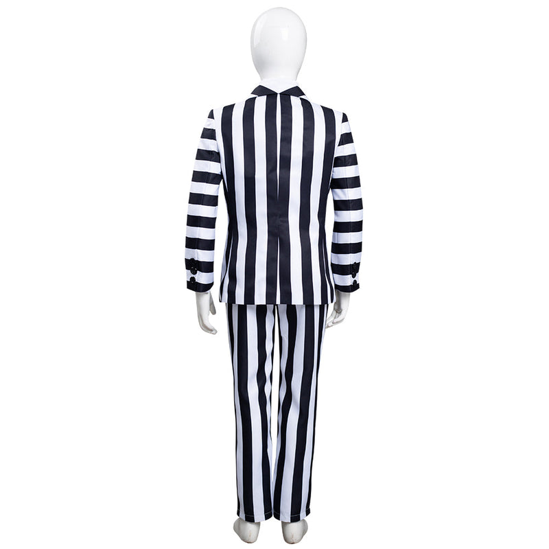 Beetlejuice Kids Children Striped Uniform Pants Halloween Carnival Suit Cosplay Costume